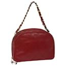 CHANEL Bicolole Chain Hand Bag Leather Red CC Auth bs13112 - Chanel