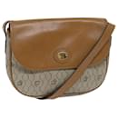 Christian Dior Honeycomb Canvas Shoulder Bag PVC Leather Beige Auth ep3713