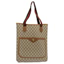 GUCCI GG Plus Supreme Web Sherry Line Tote Bag PVC Rouge Beige Vert Auth ep3791 - Gucci