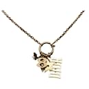 Dior Gold Logo Charms Necklace