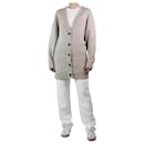Beige oversized wool-blend cardigan - size UK 10 - Isabel Marant Etoile