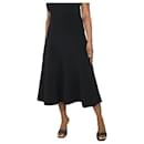 Black panelled A-line midi skirt - size L - Norma Kamali