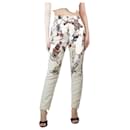 Pantaloni slim stampati color crema - taglia UK 12 - Hermès