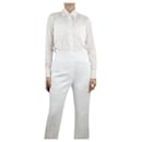 Camicia bianca in cotone con bottoni - taglia UK 8 - Chanel
