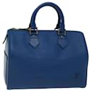 Louis Vuitton Epi Speedy 25 Bolsa de Mão Azul Toledo M43015 Autenticação de LV 70114