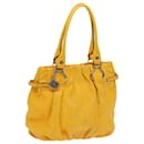 CELINE Tote Bag Leather Yellow Auth bs13073 - Céline