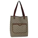 GUCCI GG Canvas Web Sherry Line Tote Bag PVC Beige Green Red Auth 69398 - Gucci