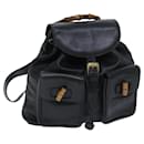 GUCCI Bamboo Backpack Leather Black 003 2058 0016 Auth ep3777 - Gucci