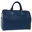 Louis Vuitton Epi Speedy 30 Bolsa de Mão Azul Toledo M43005 Autenticação de LV 69462