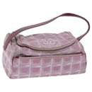 CHANEL New Travel Line Vanity Cosmetic Pouch Nylon Rose CC Auth ep3706 - Chanel