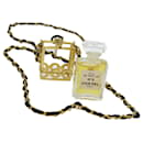 CHANEL Perfume Necklace Gold CC Auth ar11632b - Chanel