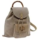 GUCCI Bamboo Backpack Suede Beige 003 3444 0030 Auth yk11065 - Gucci
