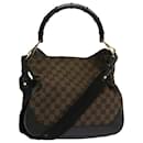 GUCCI Bamboo GG Canvas Shoulder Bag 2way Brown 001 4095 auth 69948 - Gucci