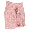 Isabel Marant Pleated Mini Skirt in Pink Silk