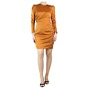 Vestido mini drapeado naranja - talla UK 10 - Zimmermann