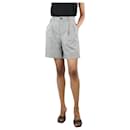 Grey gingham check wool shorts - size XS - Autre Marque
