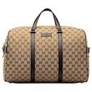 Gucci Brown GG Canvas Travel Bag