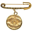 Chanel Gold CC Medallion Costume Brooch