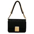 Givenchy black 4G Embroidered Shoulder Bag