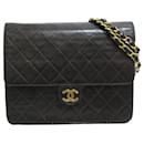 Chanel Black CC Quilted Lambskin Single Flap