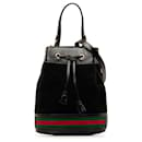 Gucci Black Small Suede Ophidia Bucket Bag