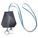 NEW HERMES LARGE LEATHER BELL KEY RING CHARM NECKLACE BAG JEWELRY - Hermès