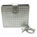 CHRISTIAN DIOR MICRO CANNAGE WALLET LEATHER SILVER WALLET - Christian Dior