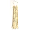 Rodarte yellow silk corsage embellished slip dress - Autre Marque