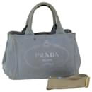 PRADA Canapa PM Hand Bag Canvas 2way Light Blue Auth 69721 - Prada