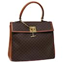 CELINE Macadam Canvas Hand Bag PVC Brown Auth 69890 - Céline