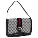 GUCCI GG Supreme Sherry Line Shoulder Bag PVC Navy Red Auth ep3795 - Gucci