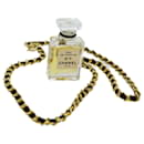CHANEL Perfume Necklace Gold CC Auth ar11597b - Chanel