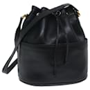 GUCCI Interlocking Shoulder Bag Leather Black 001 904 0791 Auth yk11420 - Gucci