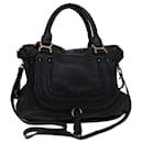 Chloe Mercy Hand Bag Leather 2way Black Auth yk11313 - Chloé