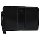 BURBERRY Clutch Bag Leather Black Auth bs13248 - Burberry
