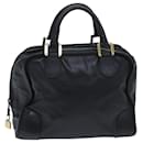 LOEWE AMAZONA 32 Hand Bag Leather Black Auth bs13294 - Loewe
