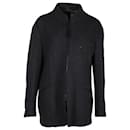 Giorgio Armani-Jacke mit Reißverschluss vorne aus grauer Wolle
