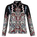 Vilshenko Floral Embroidered Jacket in Black Wool