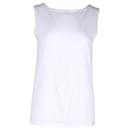 Camiseta sin mangas Prada en algodón blanco