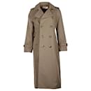 Celine lined-Breasted Trench Coat in Beige Cotton - Céline