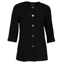 Chanel Collarless Evening Jacket in Black Silk