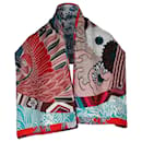 Hermes Ex-Libris e Kimono Scialle 140 in Cashmere Multicolor - Hermès