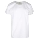 Hermes Short-Sleeved Top in White Cotton - Hermès