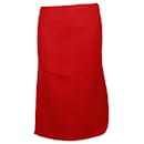 Dior Knee-Length Skirt in Red Virgin Wool - Christian Dior