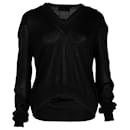 Givenchy V-neck Sweater in Black Cotton
