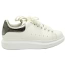 Alexander McQueen Oversized Sneakers in White Calfskin Leather - Alexander Mcqueen