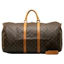 Louis Vuitton Monogram Keepall Bandouliere 55 Canvas Travel Bag M41414 in Fair condition