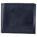 Prada Bi-Fold Wallet in Navy Blue Saffiano Leather