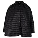 Moncler Chinchard Poncho-Style Puffer Jacket in Black Nylon