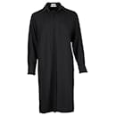 Hermes Shirt Dress in Black Wool - Hermès